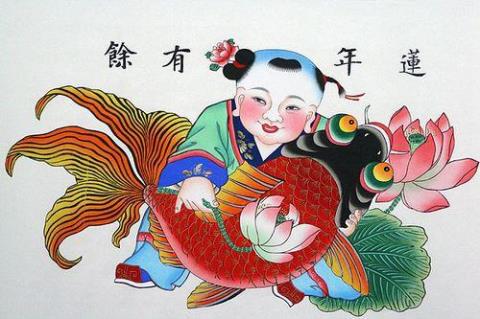 我国年画历史悠久，流派众多，通俗普及。其中，以天津杨柳青年画