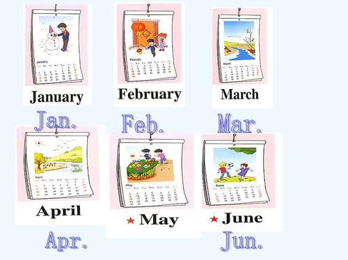 英语日历制作